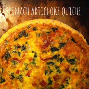 spinach artichoke quiche