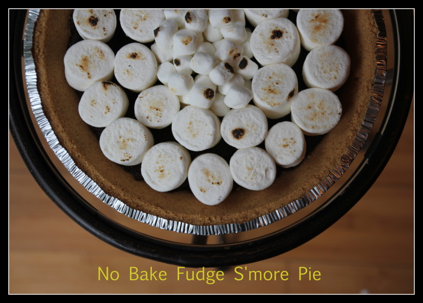 No Bake Fudge Smores Pie