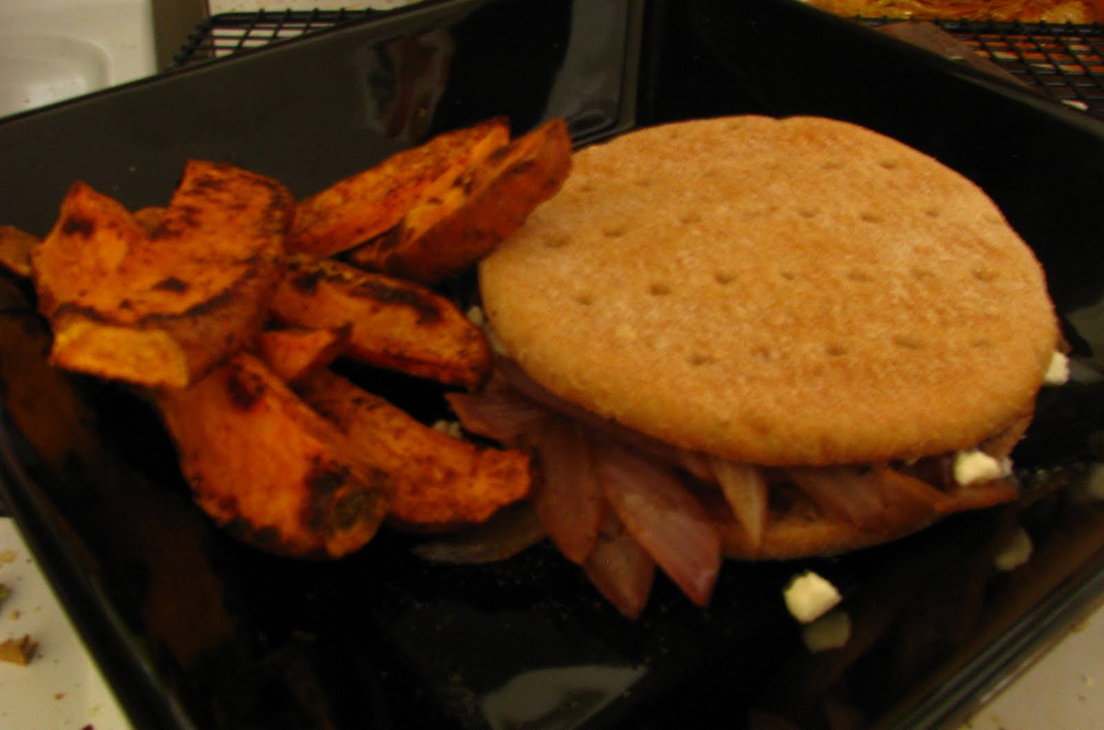 Caramelized Red Onion and Feta Sandwich