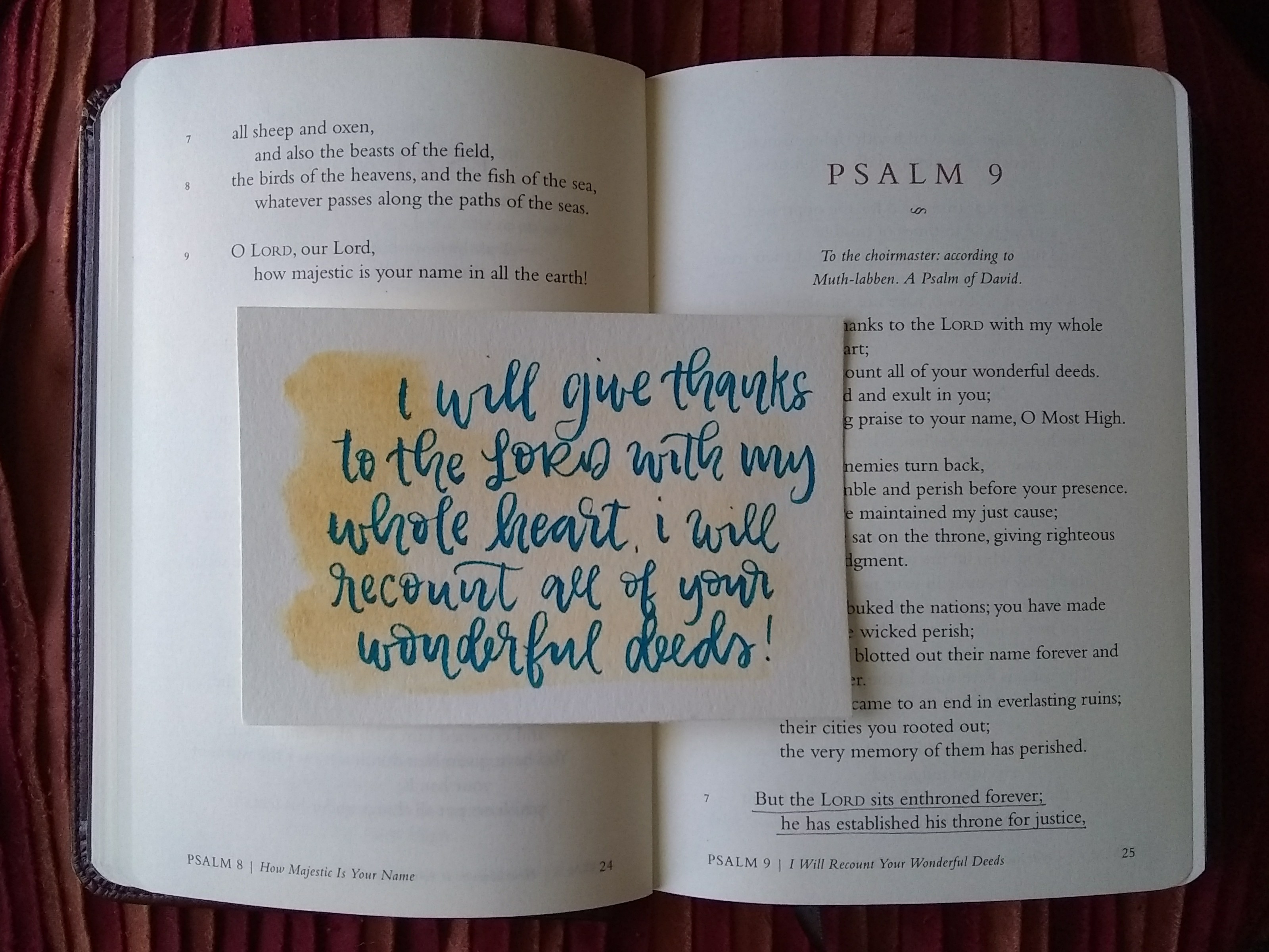 Lettering the Psalms Day 3